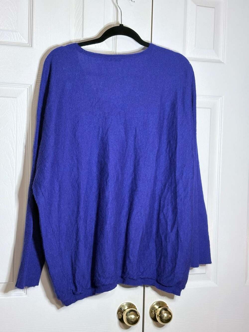 Eileen Fisher 100% Royal Alpaca V-Neck Boxy Sweater #816 - Picture 7 of 7